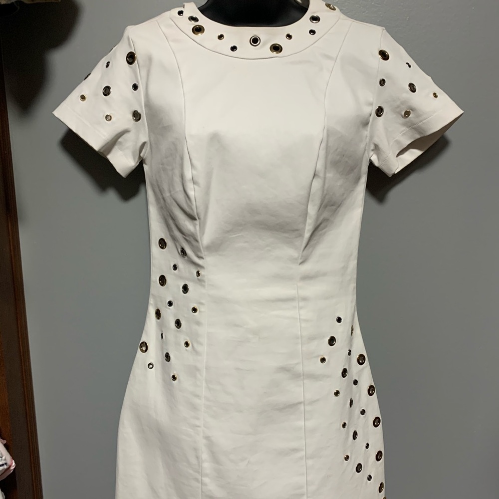 White Studded Dress